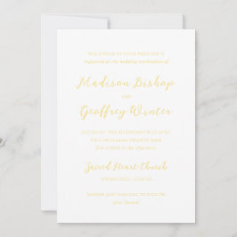 Madison Butter Yellow Elegant Wedding Einladung