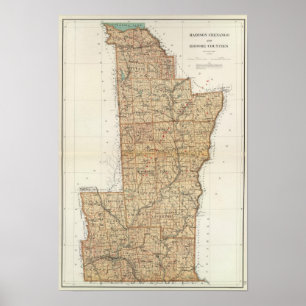 Madison, Chenango, Broome Landkreise Poster
