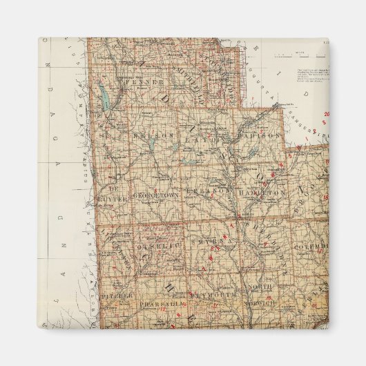 Madison, Chenango, Broome Landkreises Magnet (Vorne)