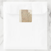 Madison, Chenango, Broome Landkreises Quadratischer Aufkleber (Tasche)