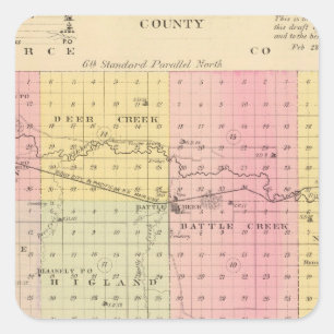 Madison County Quadratischer Aufkleber
