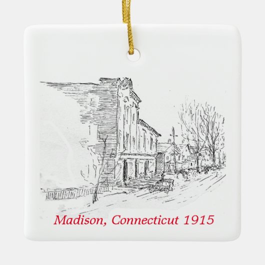 Madison CT 1915 Ornament - Einfachere Zeiten (Vorderseite)