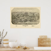 Madison, CT Panoramic Map - 1881 Poster (Küche)