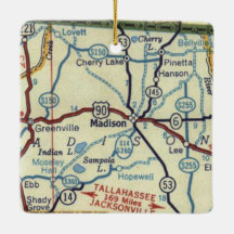 Madison Florida Vintage Karte