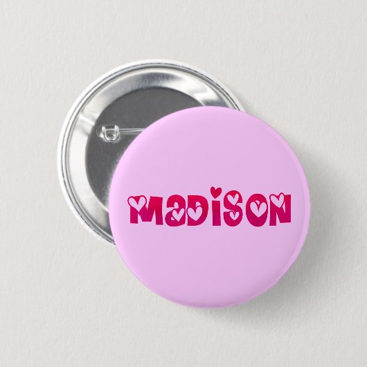 Madison im Herzen Button (Vorne & Hinten)