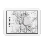Madison Karte Magnet (Horizontal)