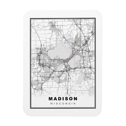 Madison Karte Magnet (Vertikal)