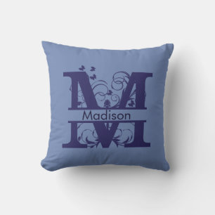 Madison Monogram Butterfly Wirbel Kissen