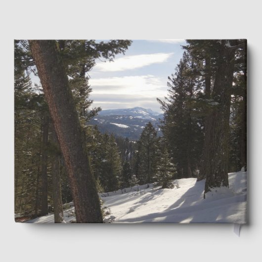 Madison Mountains im Winter in Montana Gästebuch (Rückseite)