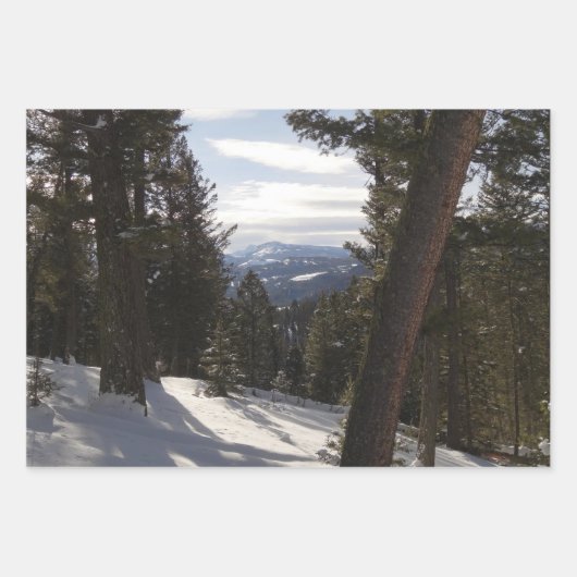 Madison Mountains im Winter in Montana Geschenkpapier Set (Vorderseite)