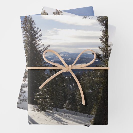 Madison Mountains im Winter in Montana Geschenkpapier Set (Beispiel)