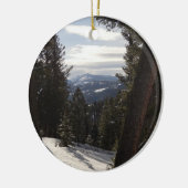 Madison Mountains im Winter in Montana Keramikornament (Links)