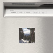 Madison Mountains im Winter in Montana Magnet (In Situ (Geschirrspüler))