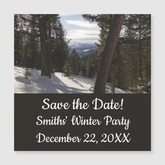 Madison Mountains im Winter in Montana Magnetkarte (Vorderseite)