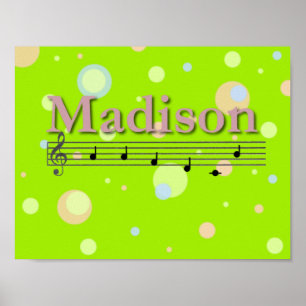 Madison Musical Name Kinderzimmer Poster
