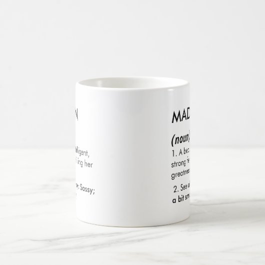 Madison name, Editable name, Custom name Kaffeetasse (Mittel)