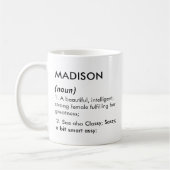 Madison name, Editable name, Custom name Kaffeetasse (Links)