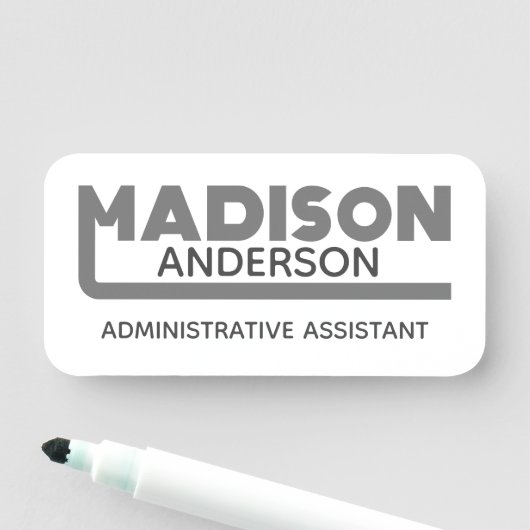 Madison Name Tag Namensschild (Beispiel)