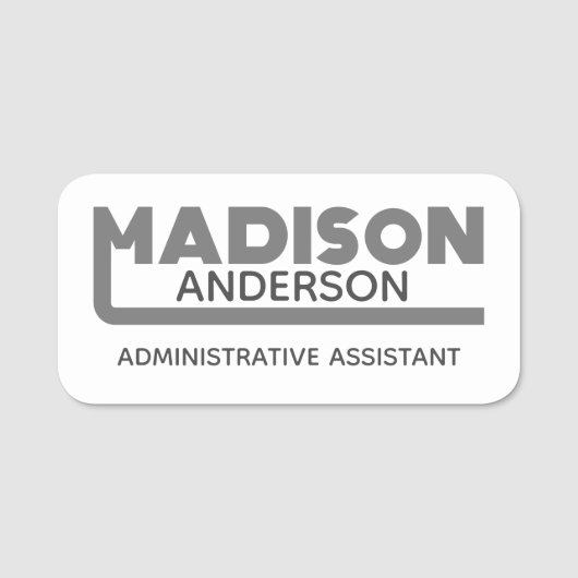 Madison Name Tag Namensschild (Vorderseite)