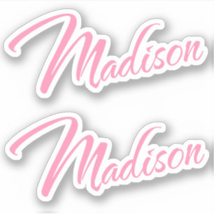 Madison name x2 aufkleber