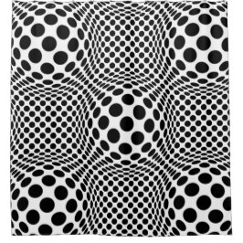 Madison Op-Art Dots Duschvorhang