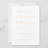 Madison Peach Elegant Wedding Einladung (Vorderseite)