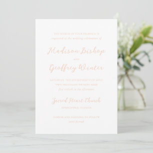 Madison Peach Elegant Wedding Einladung
