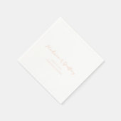 Madison Peach Elegant Wedding Serviette (Ecke)