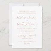 Madison Pink Elegant Wedding Einladung (Vorderseite)