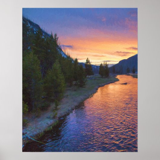 Madison River Sunset Poster (Vorne)