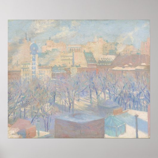 Madison Square Snow - Allen Tucker Fine Art Poster (Vorne)