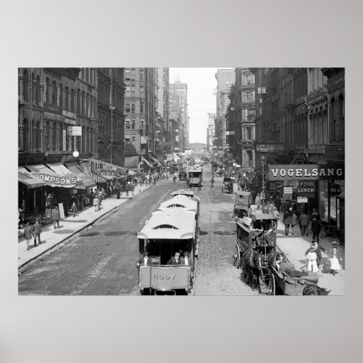 Madison Street, Chicago, 1900 Poster (Vorne)