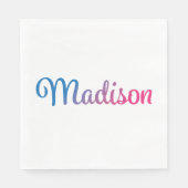 Madison Stylish Cursive Serviette (Vorderseite)