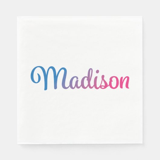 Madison Stylish Cursive Serviette (Vorderseite)