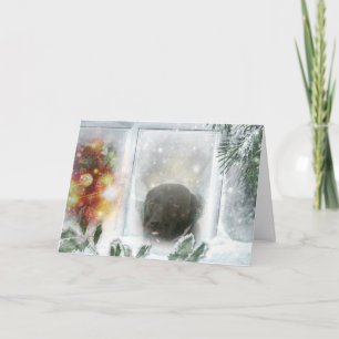 Madison the Black Labrador Weihnachtskarte Feiertagskarte