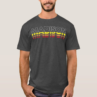 Madison Vorname Lustig Vintage Sonnenuntergang Mad T-Shirt