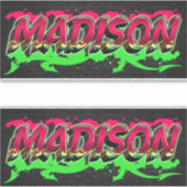Madison Vorname Name Graffiti Aufkleber Sticker (Vorderseite)