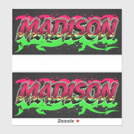Madison Vorname Name Graffiti Aufkleber Sticker (Blatt)