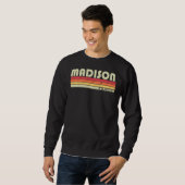 Madison Wi Wisconsin Funny City Zuhause Roots Retr Sweatshirt (Vorne ganz)