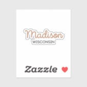 Madison Wisconsin Aufkleber (Blatt)