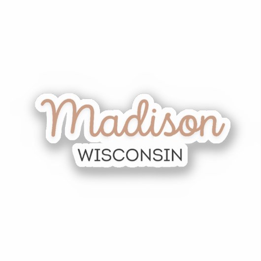 Madison Wisconsin Aufkleber (Vorderseite)