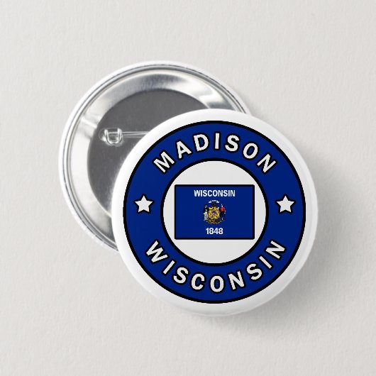Madison Wisconsin Button (Vorne & Hinten)