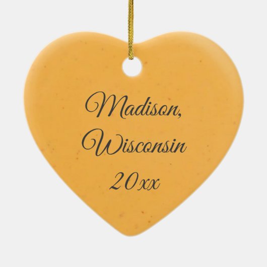 Madison, Wisconsin Cheese Keramik Ornament (Hinten)