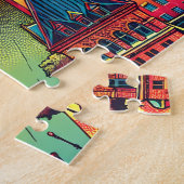 Madison, Wisconsin City Skyline at Sunset Puzzle (Seite)