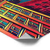 Madison, Wisconsin City Skyline bei Sunset Poster (Ecke)