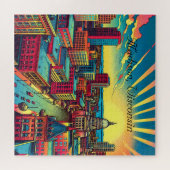 Madison, Wisconsin City Skyline bei Sunset Puzzle (Horizontal)