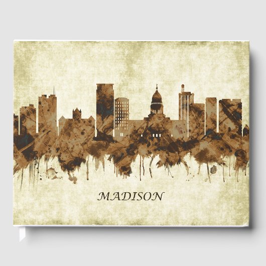 Madison Wisconsin Cityscape Gästebuch (Vorderseite)