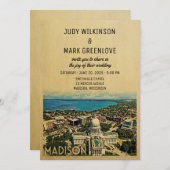 Madison Wisconsin Einladung Vintag (Vorne/Hinten)