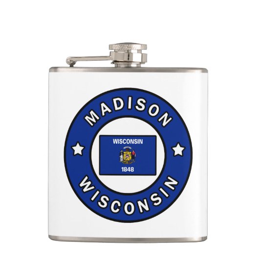Madison Wisconsin Flachmann (Vorderseite)