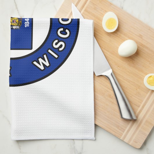 Madison Wisconsin Geschirrtuch (Viertel Falte)